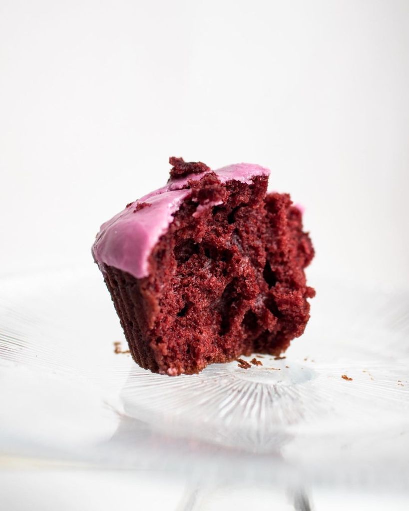 Vegán vörös bársony muffin