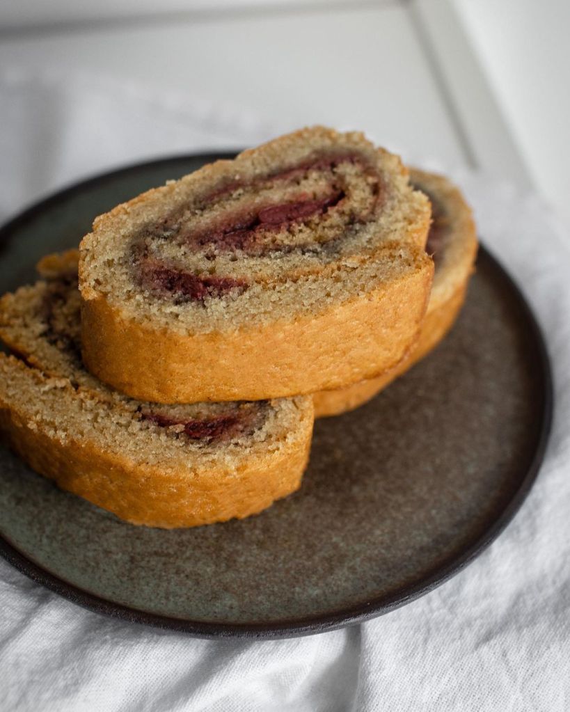 Vegán lekváros piskóta.