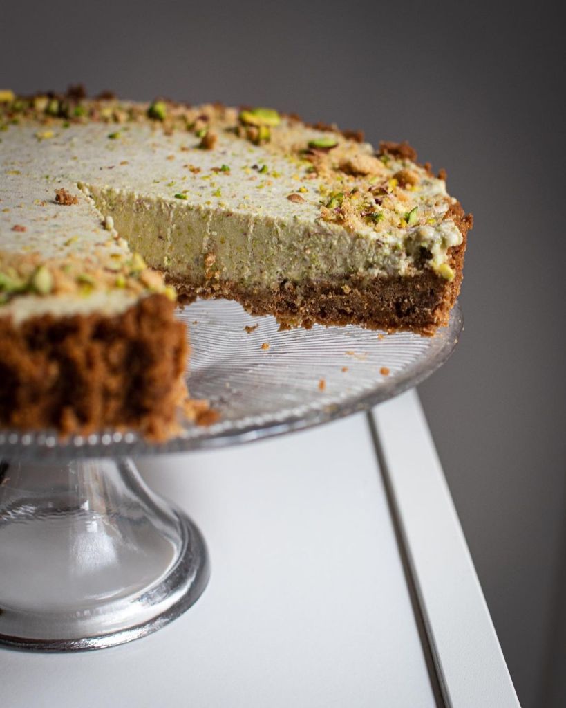 Vegán pisztáciás torta vagy más néven pite.