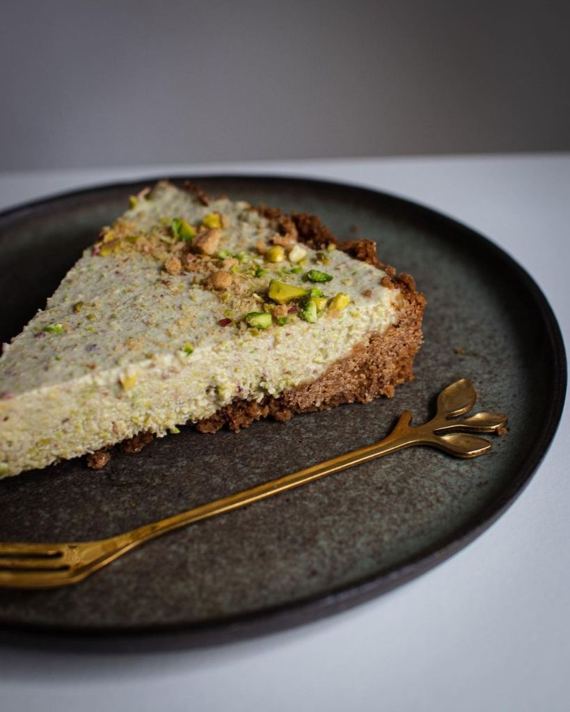 Vegán pisztáciás torta vagy más néven pite.
