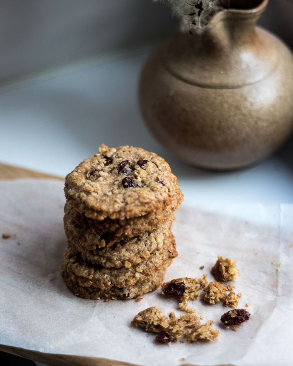 Vegán mazsolás zabpehely&nbsp;cookie